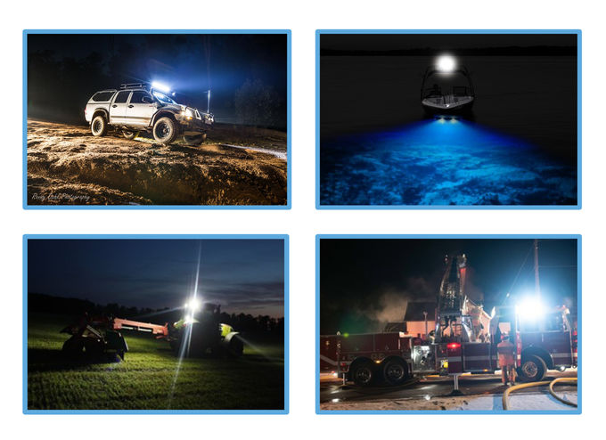 As vagens impermeáveis do diodo emissor de luz, luz do trabalho do diodo emissor de luz com Osram conduziram microplaquetas, inundação Off Road iluminam-se para o trator de SUV do caminhão, IP67, IP69K 0
