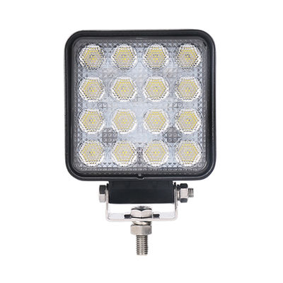 O diodo emissor de luz do feixe de ponto de IP69K 48W ilumina a lâmpada do trabalho de Off Road do quadrado preto