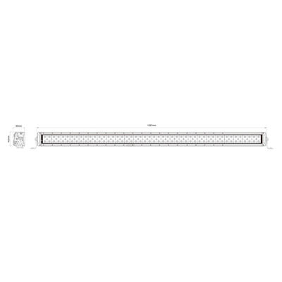 Auto microplaqueta dupla da lente OSRAM do PC da C.C. 24V da barra de luz 288W do diodo emissor de luz da fileira de 4x4 IP67