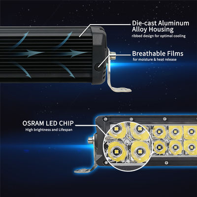 A fileira dobro conduziu o sistema de iluminação do diodo emissor de luz Chip Truck Light Bar Offroad da barra clara OSRAM