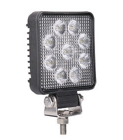 Luzes de inundação puras Offroad 12V do trabalho do diodo emissor de luz do quadrado 9W branco impermeáveis