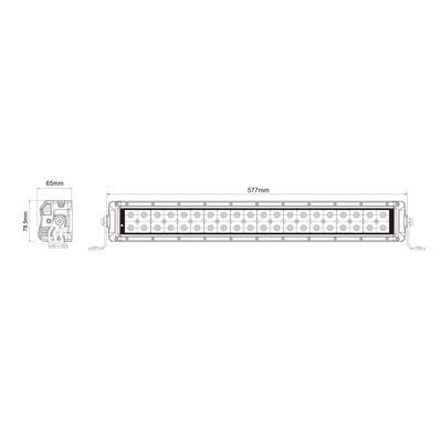 barra clara do diodo emissor de luz da fileira dupla impermeável de 224w IP67 para os barcos 40*5W Osram
