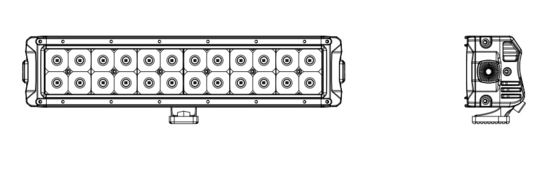 Polegada 72W 6480lm da barra clara 13,5 do diodo emissor de luz de CREE Chip Dual Row para o caminhão do carro