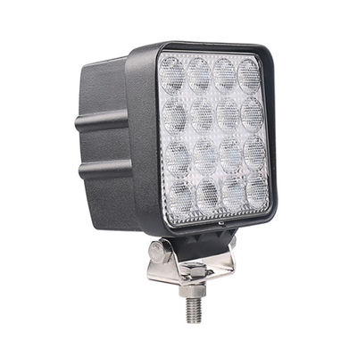 O diodo emissor de luz do feixe de ponto de IP69K 48W ilumina a lâmpada do trabalho de Off Road do quadrado preto